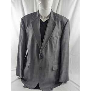 Stafford‎ Blazer Sport Coat Jacket Dark Gray Wool 44R  Subtle Glenn Check EUC
